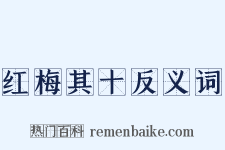 红梅其十反义词是什么意思的图片